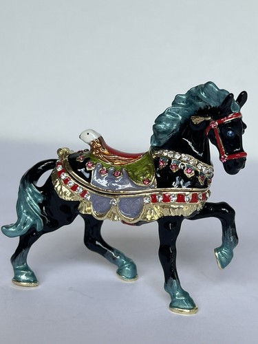 Jeweled running horse black - jeweled,
