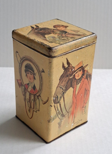 Antique equestrian lady - lady, horse