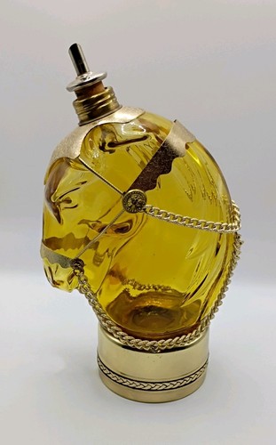 Vtg glass horse head shaped - vtg,