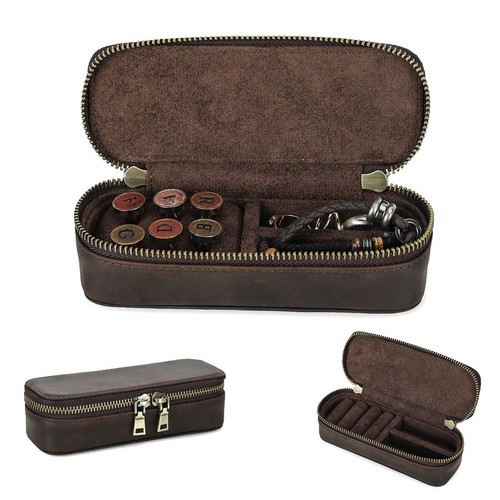 Leather cufflink box for - cufflink, men