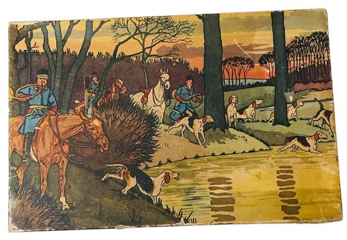 Vtg european hunting scene - vtg,