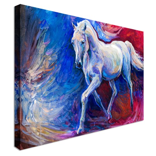 The running blue - blue, horse