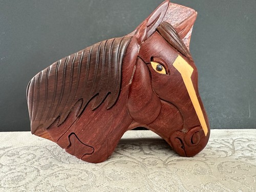 Layered wood carved - wood, horse
